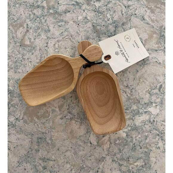 Hearth & Hand 2 Wooden Scoops - Picture 1 of 5